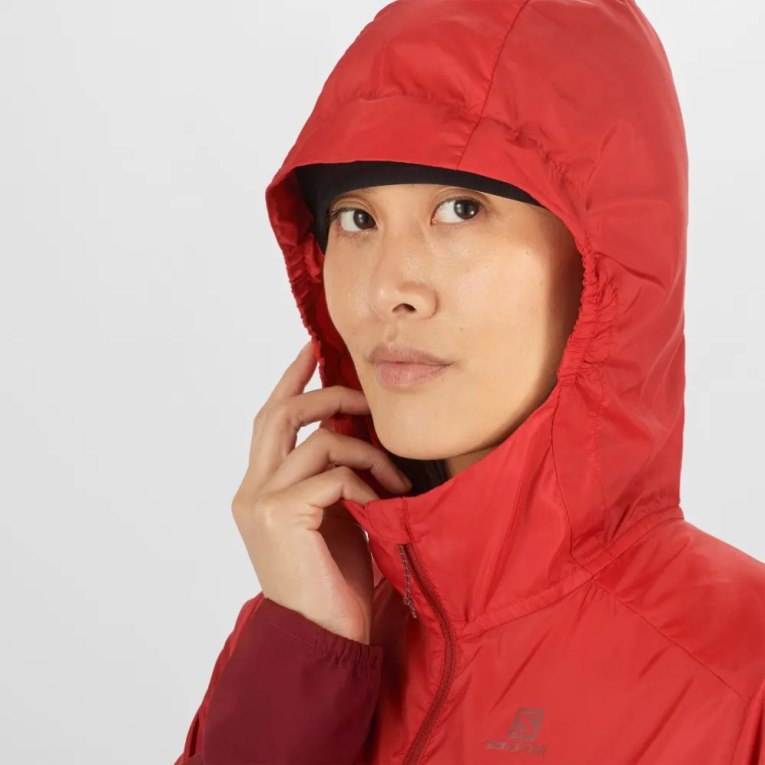 Red Salomon Agile Wind Women's Shell Jackets | IE CW5679